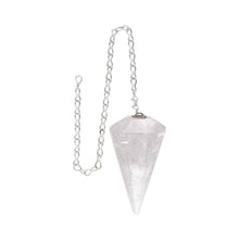 Lataa kuva Galleria-katseluun, Faceted White Quartz Pendulum (FAC43) Vives de la Cortada S.L