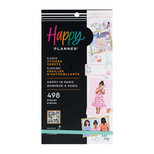 Load image into Gallery viewer, Happy Planner Tarrakirja - Classic Value Pack Stickers - Happy In Paris Paperinoita