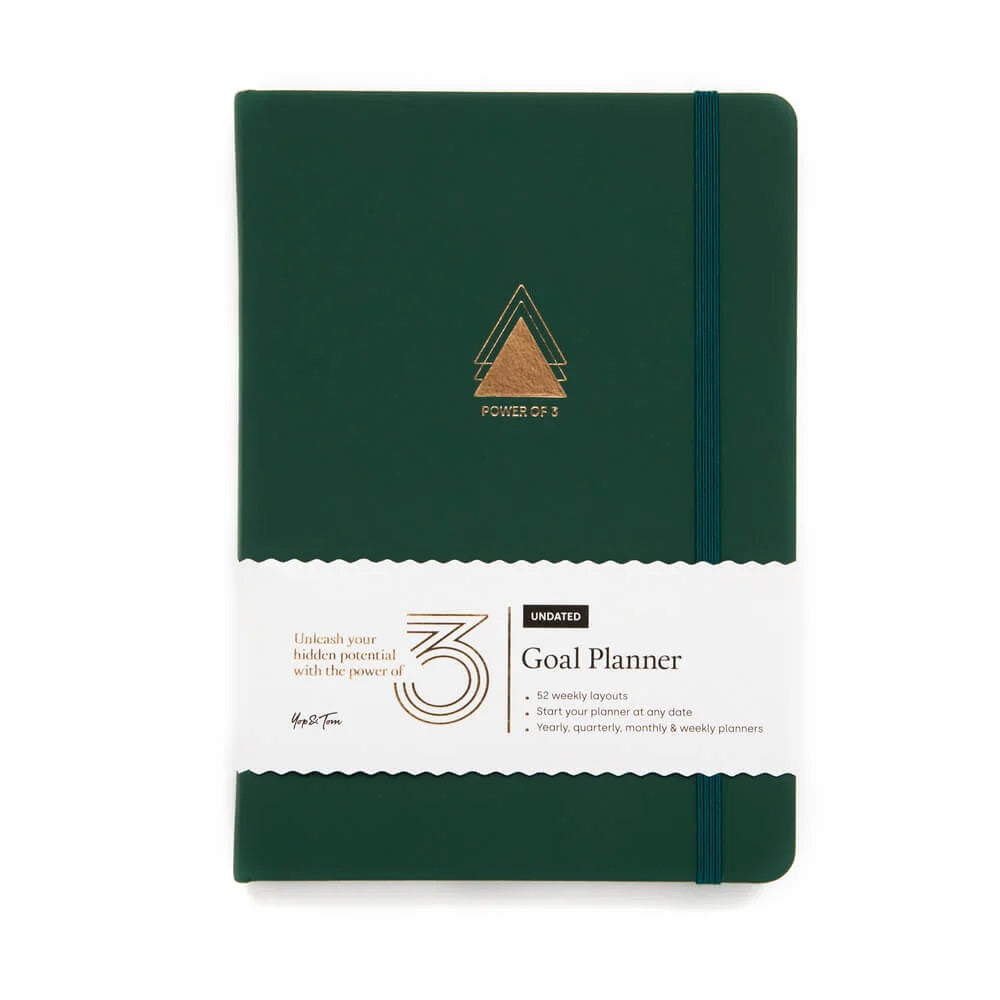 Planneri A5 Yop & Tom - Power of 3 Green Paperinoita
