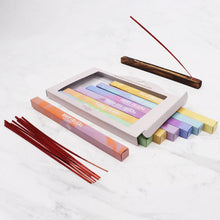 Charger l&#39;image dans la galerie, Chakra Incense Balancing kit - Suitsukkeet + pidike Paperinoita
