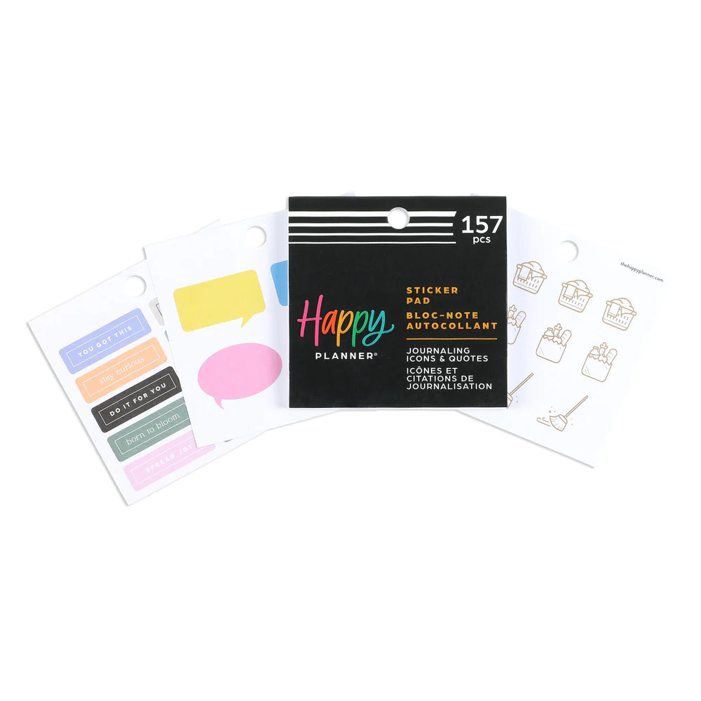 Happy Planner Sticker Book - Klassiska Value Pack-dekaler - Djärva och ljusa