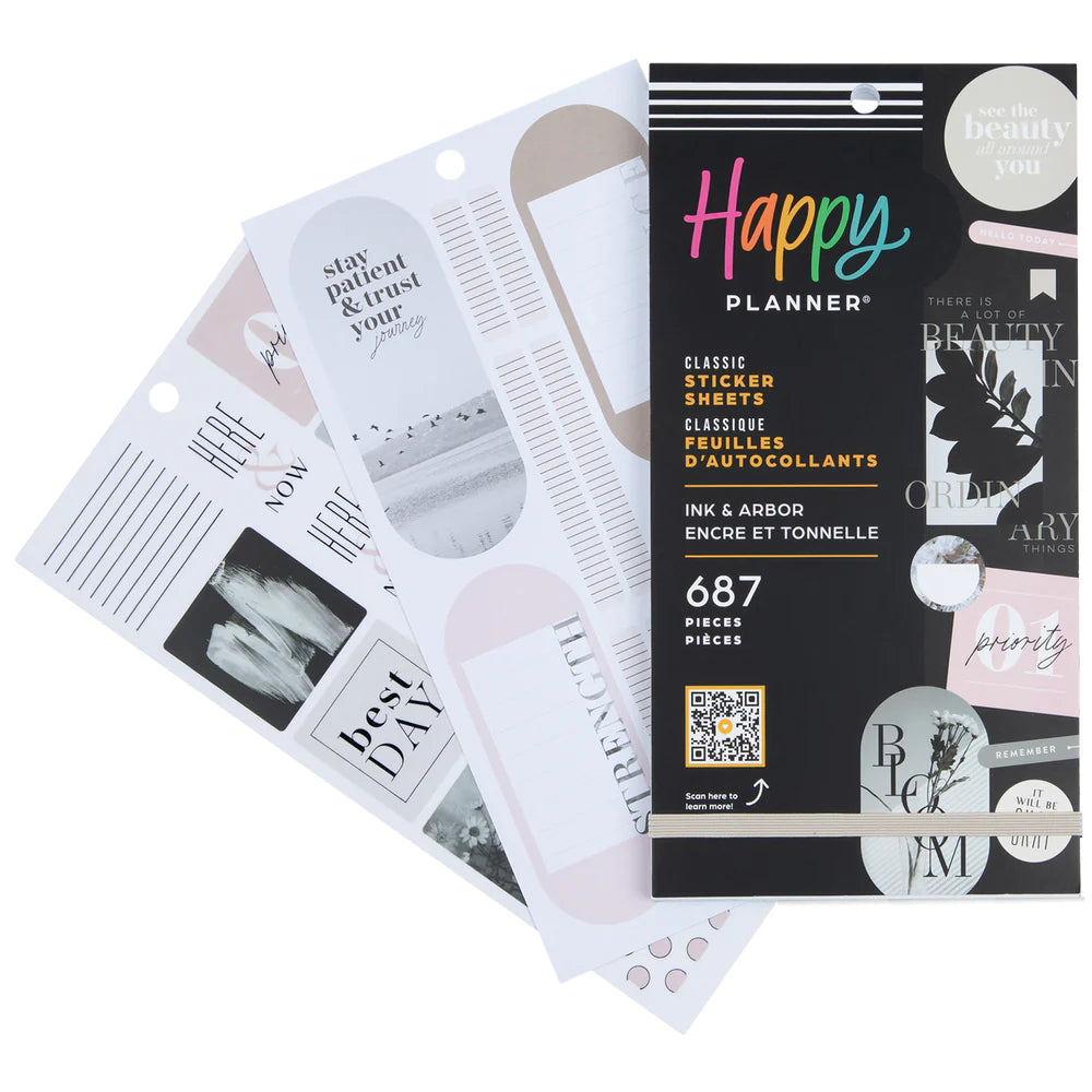 Happy Planner Tarrakirja - Classic Value Pack Stickers - Ink & Arbor