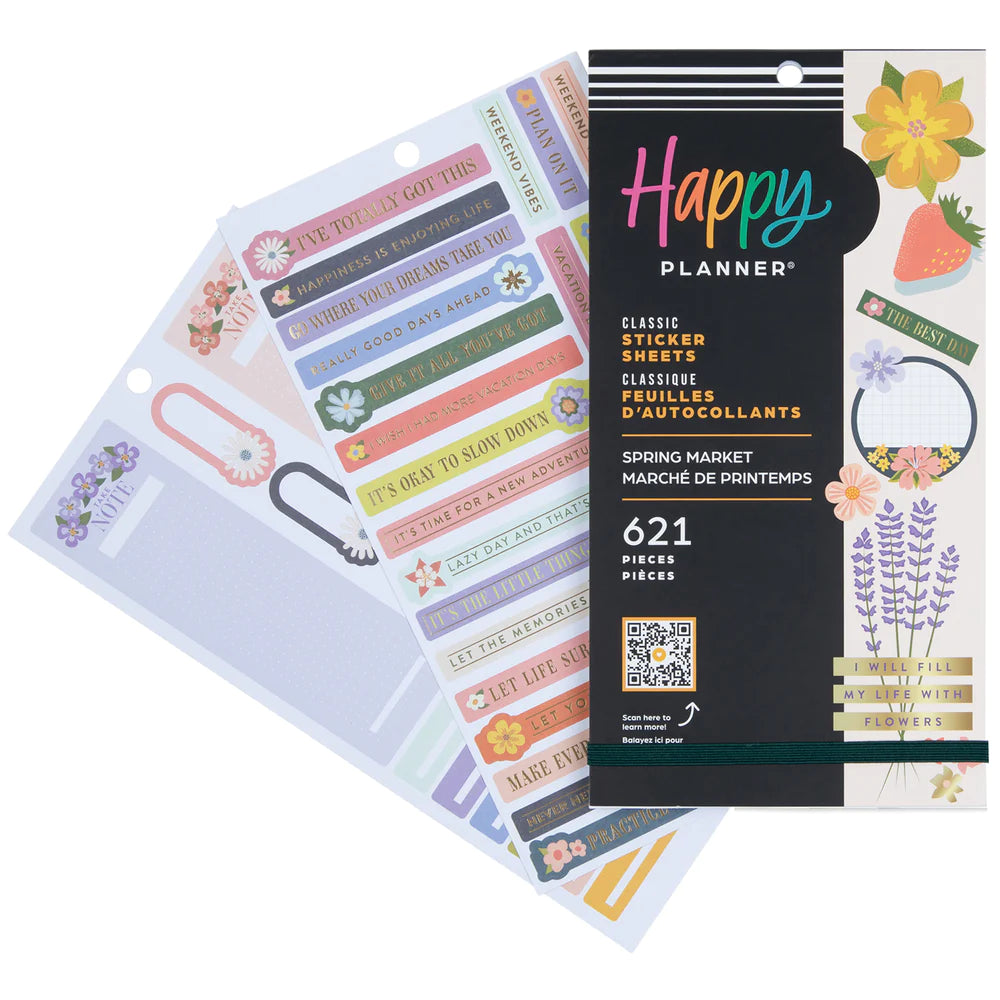 Happy Planner Tarrakirja - Classic Value Pack Stickers - Spring Market