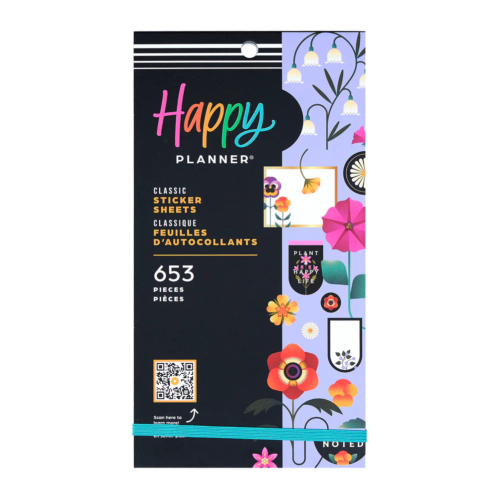 Happy Planner Tarrakirja - Classic Value Pack Stickers - Radiant Garden