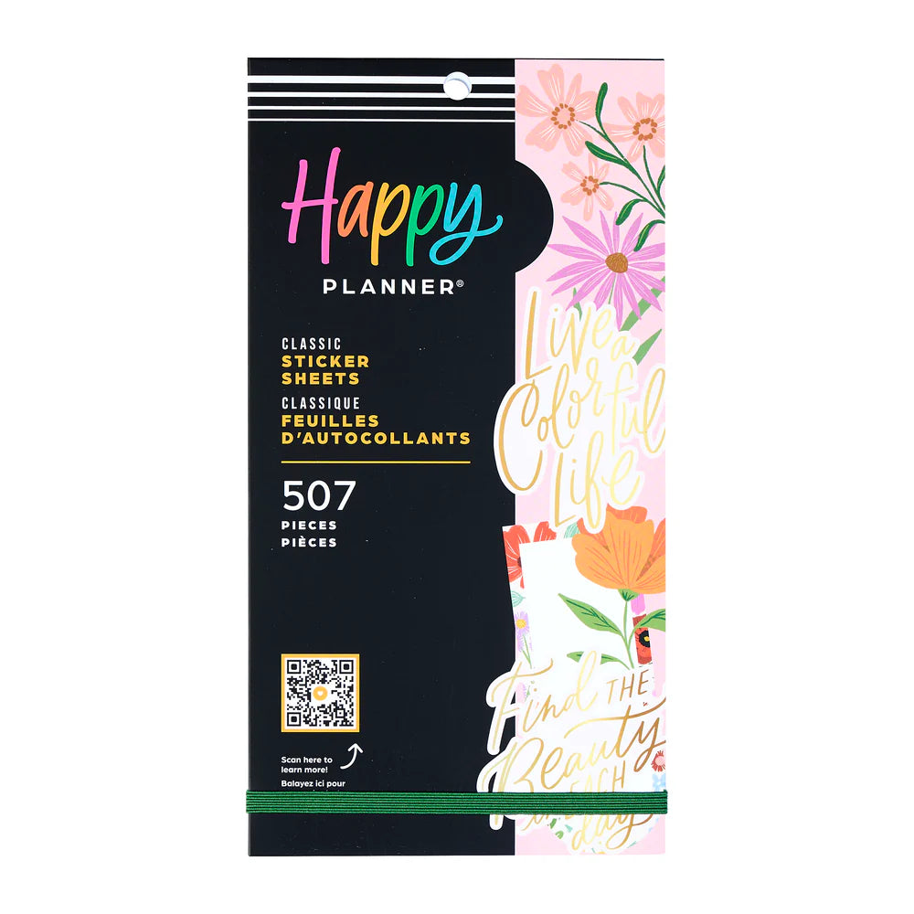 Happy Planner Tarrakirja - Classic Value Pack Stickers - Blooming Bouquet