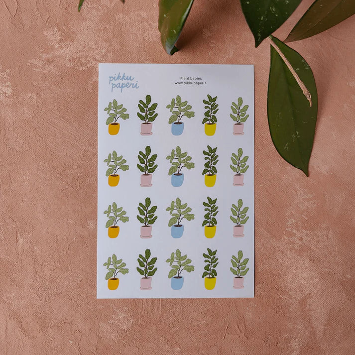 Pikku Paperi Tarra-arkki - Plant Babies