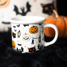 Charger l&#39;image dans la galerie, Spooky Cat and Pumpkin Print - Muki
