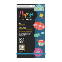Charger l&#39;image dans la galerie, Happy Planner Tarrakirja -Mini Value Pack Stickers - Spread Some Happy - Happy planner, MAMBI, MAMBI ENNAKKOTILAUS, Me and my big ideas, Tarrakirja, Tarrat - Paperinoita
